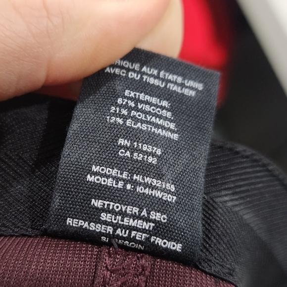 HELMUT LANG Ponte Kick Flare Bootcut Pants Maroon HLW32155 - Picture 5 of 6